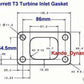 TRITDT Turbo Gasket Set For Garrett T3 Turbine Inlet & Oil side