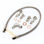 TRITDT M10x1.25mm / M12x1.25mm / 50cm 4AN Line Turbo Oil Feed Line Kit