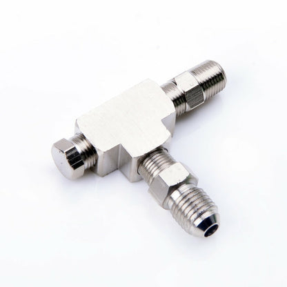 TRITDT Turbo Adapter Tee Fitting 1/8NPT to 4AN Block Oil Feed Pressure Sensor