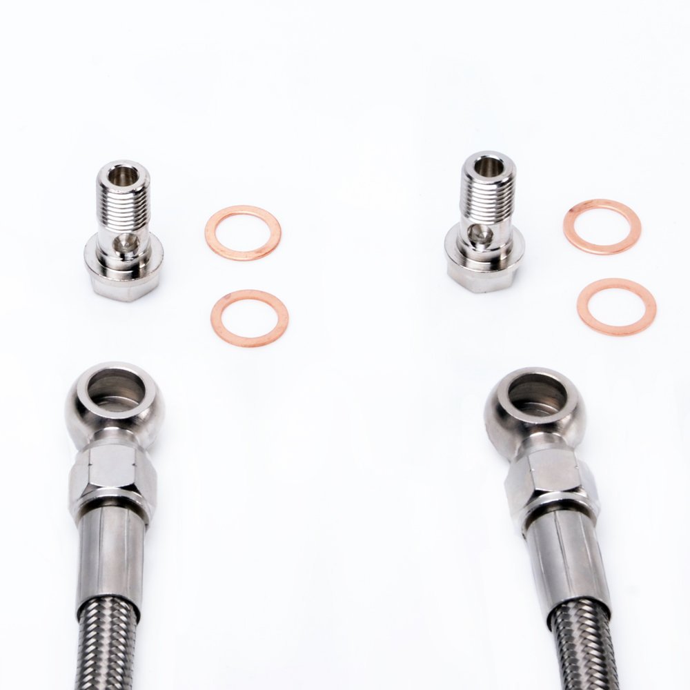 TRITDT Fits MHI 4G63T EVO 1/2/3 w/ Garrett GT3076R B.B. Oil and Water Line Kit