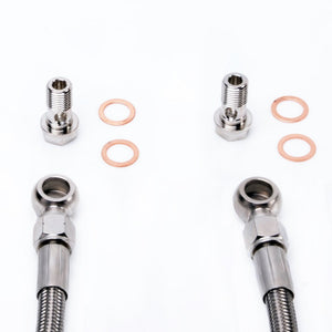 TRITDT Fits MHI 4G63T EVO 1/2/3 w/ Garrett GT3076R B.B. Oil and Water Line Kit