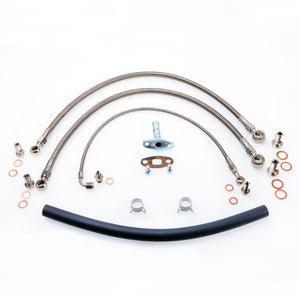 TRITDT Fits S14 S15 SR20DET W/ RB25DET T3 Turbo Top Mount Oil and Water Line Kit
