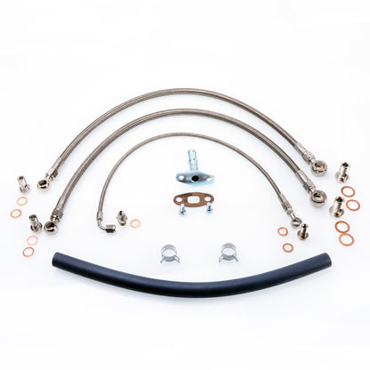 TRITDT Fits S14 S15 SR20DET W/ RB25DET T3 Turbo Top Mount Oil and Water Line Kit