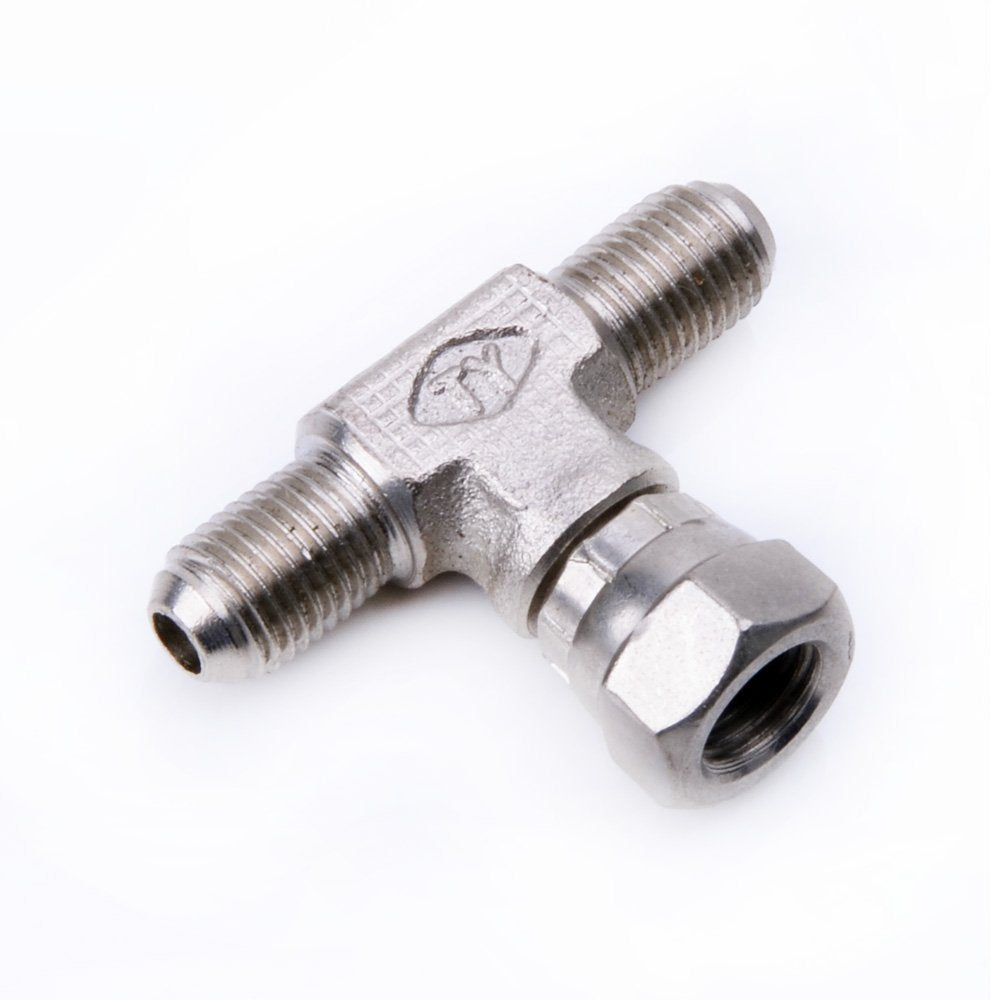 TRITDT Universal 3 Way Tee Fitting Adapter 2 Male 4AN to Female 4AN