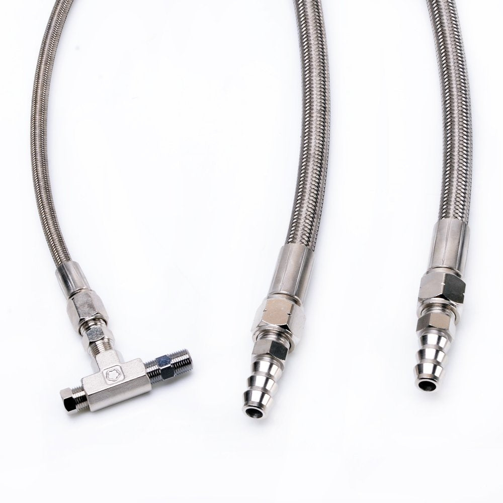 TRITDT Fits Garrett T3 T4 Turbo Oil and Water Line Kit M14x1.5mm
