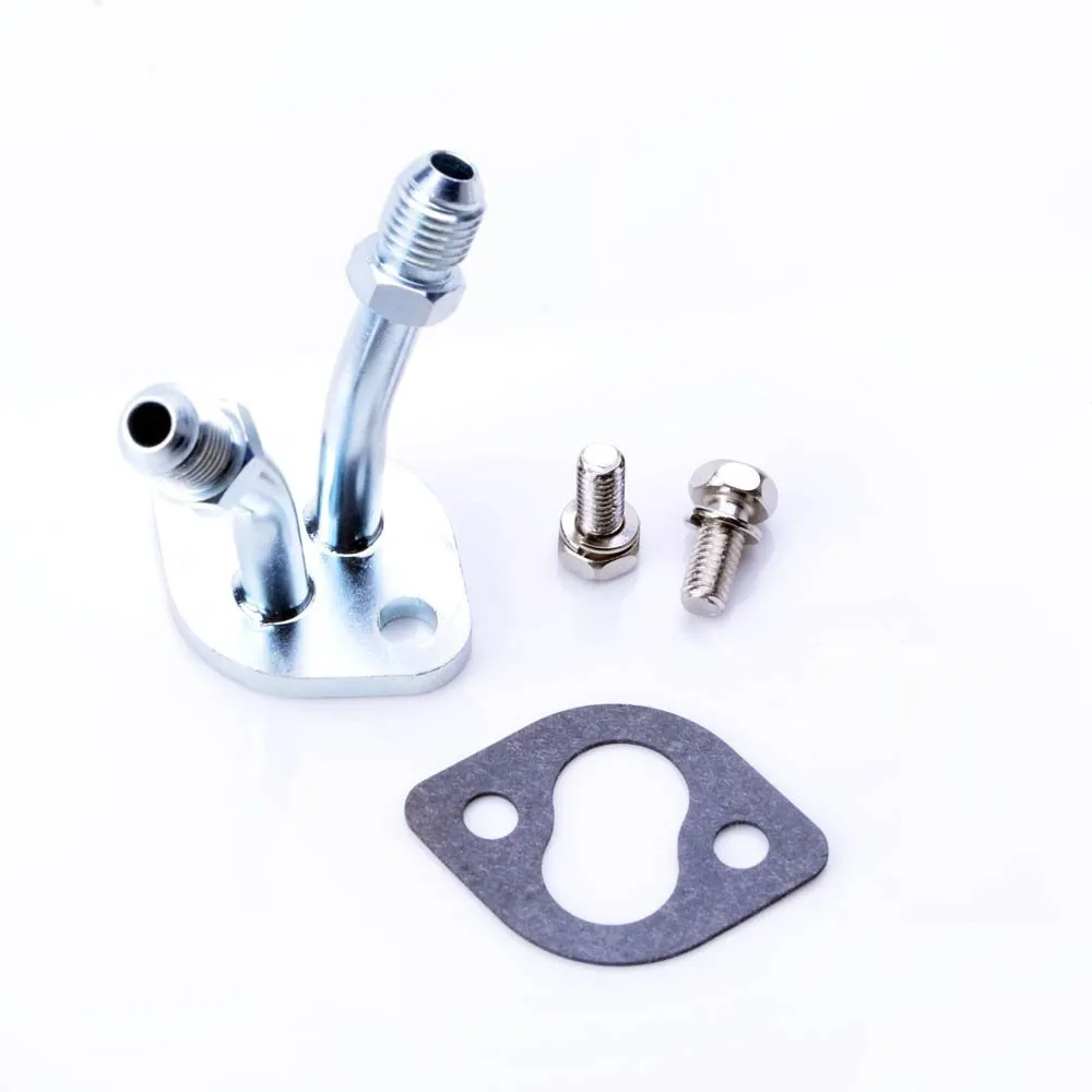 TRITDT Turbo Water Feed & Return Flange Kit 4AN Fits TOYOTA CT9 CT12 CT20 CT26