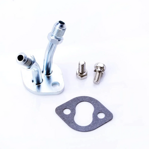 TRITDT Turbo Water Feed & Return Flange Kit 4AN Fits TOYOTA CT9 CT12 CT20 CT26