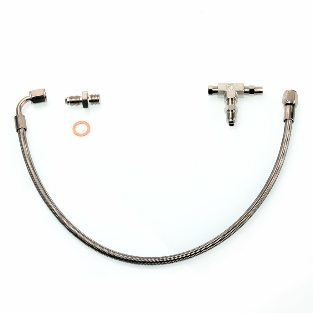 TRITDT for VOLVO / SAAB w/ Stock TD04L TD04HL Turbo Oil Feed Line Kit M12x1.5mm