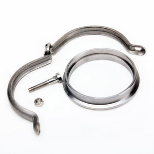 TRITDT Fits Garrett GT3076R GT3582R 3" V-Band Clamp Male Ring with Clamp Set
