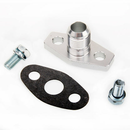 TRITDT Fits Garrett GT28 GT30 GT35 Ball Bearing Turbo Oil Return Flange Kit 8AN