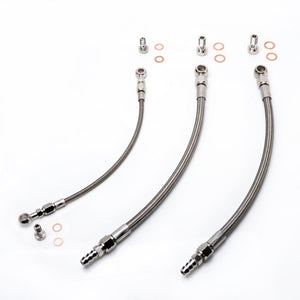 TRITDT Fits MHI 4G63T EVO 1/2/3 w/ Garrett GT3076R B.B. Oil and Water Line Kit