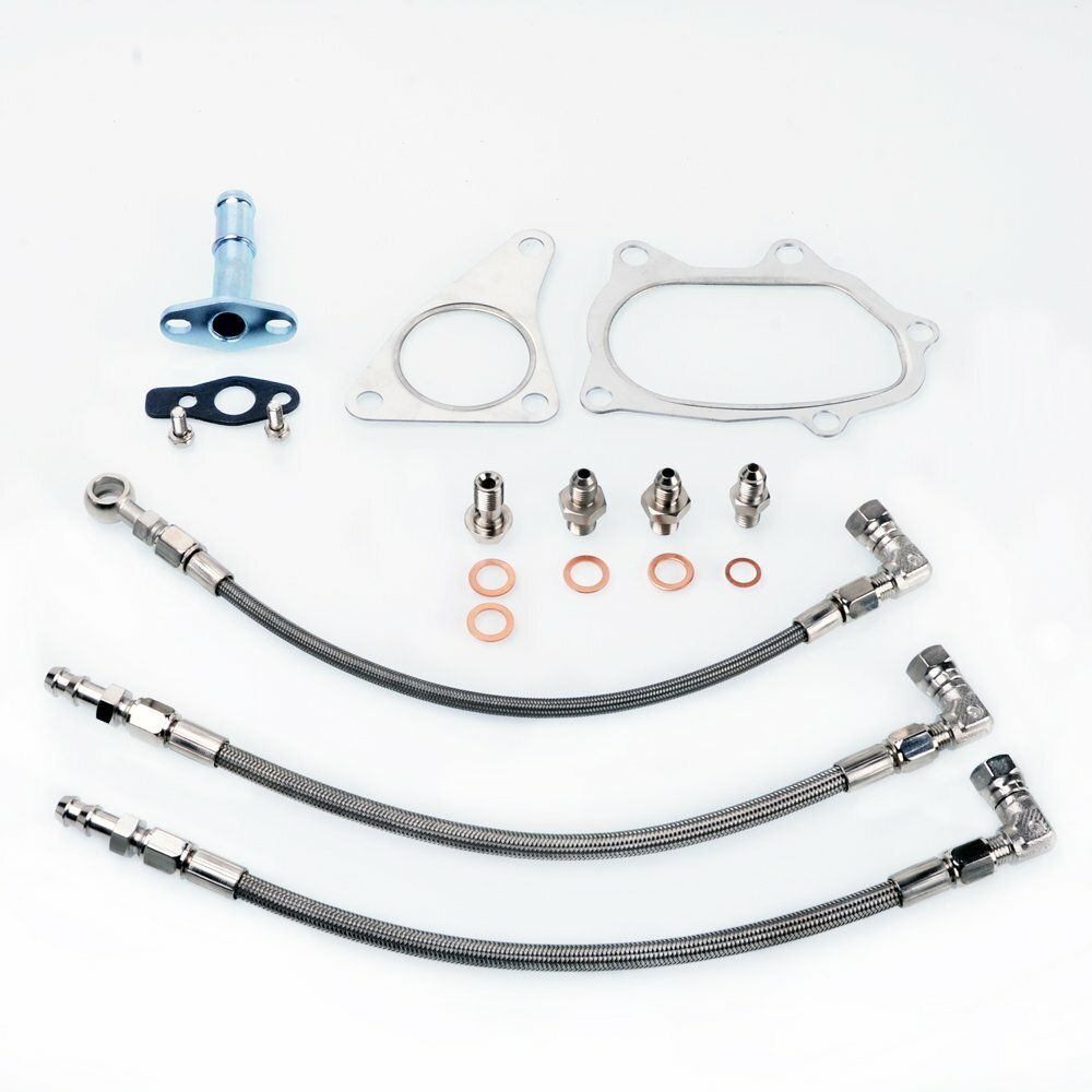 TRITDT Fits SUBARU EJ25 08~ WRX Forester VF40 VF46 Turbo Install Kit Teflon Hose
