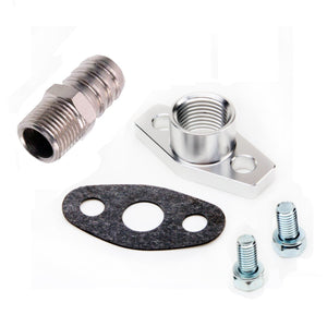 TRITDT Turbo Oil Return Flange Kit 3/4"Barb Fits Nissan 180SX TB2525 14411-44F00