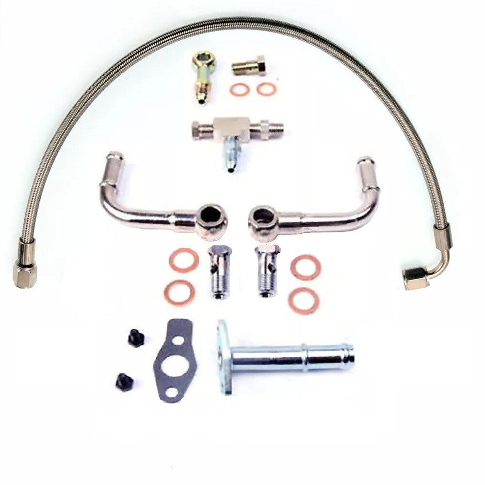 TRITDT Fits Mitsubishi TD05 TD06 Oil and Water Line Kit M10x1.25mm