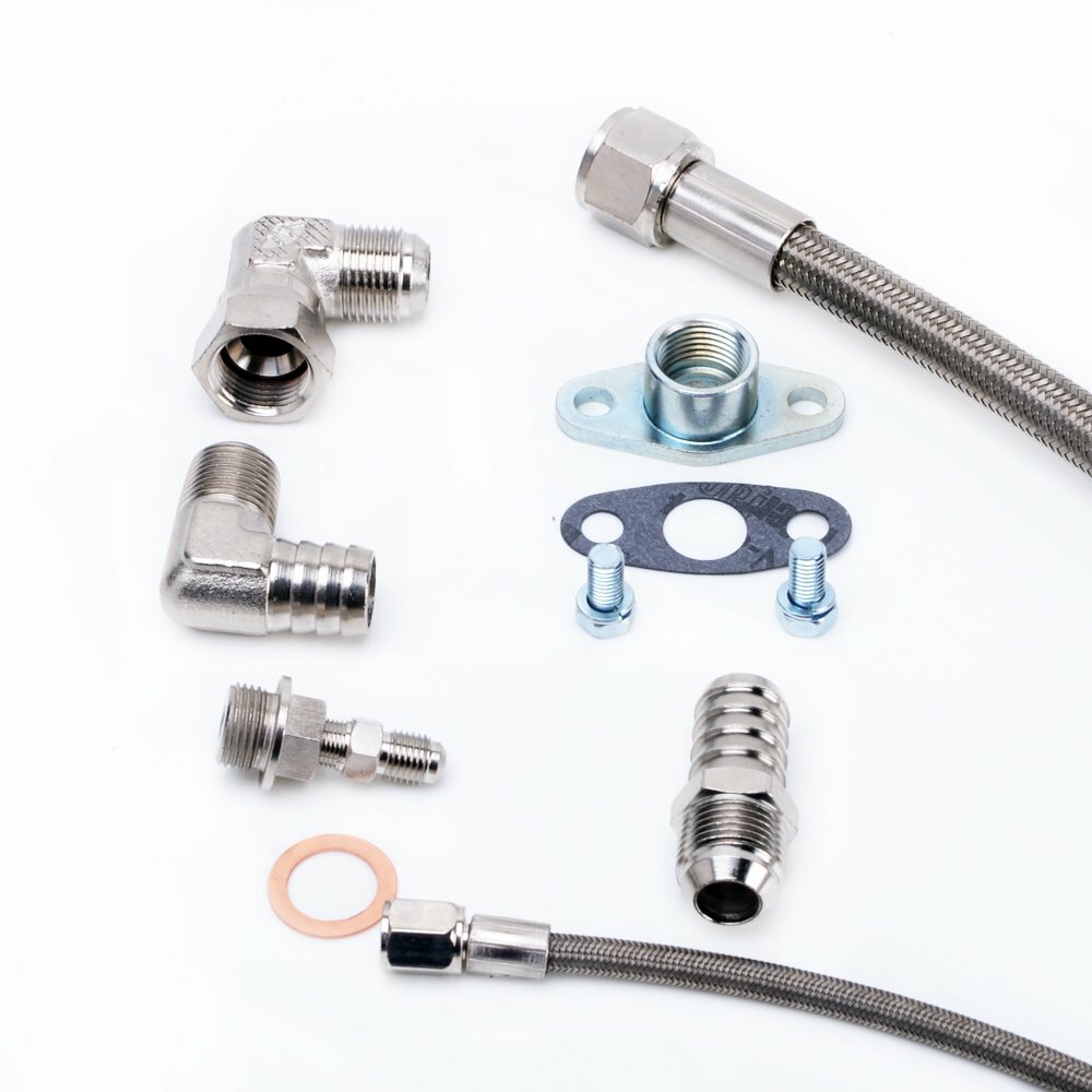TRITDT Oil Feed & Drain Line Kit for TOYOTA 3S-GTE 3SGTE Rev 1 & 2 MR2 w/ CT26