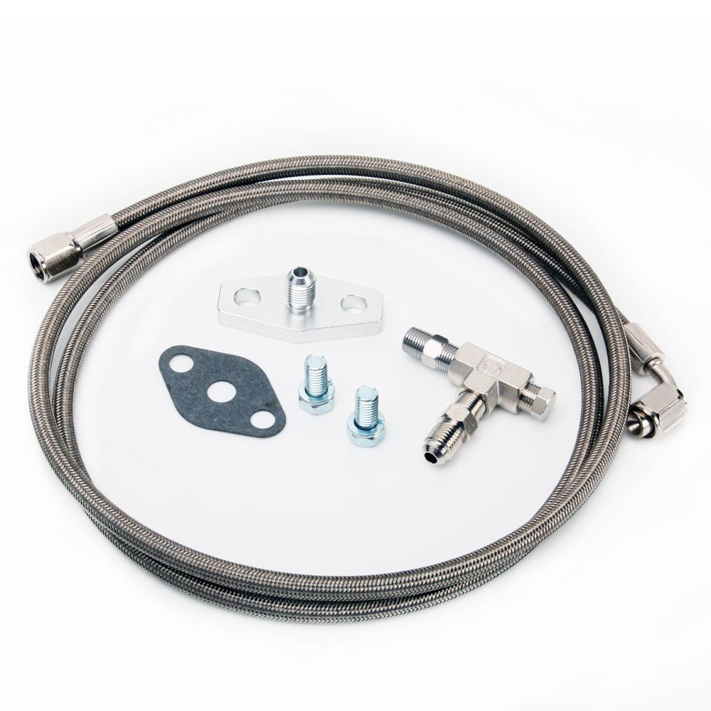 TRITDT for Garrett T3/T4R Ball Bearing Oil Feed Line Kit 150cm w/ 1mm Restrictor