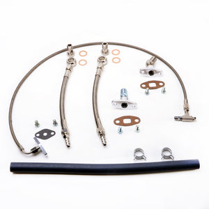 TRITDT Fits Garrett T3 T4 T04E Turbo Oil and Water Line Kit M18x1.5mm Water Hole