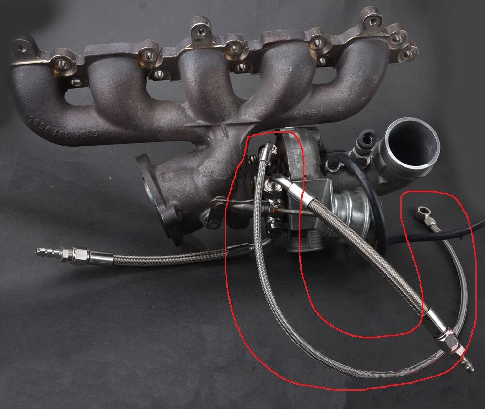 Fits K04 for Volvo S40 S60 V50 T5 / Ford Focus ST Mondeo S-Max Oil Feed Line