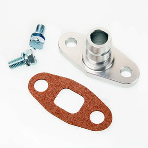 TRITDT Turbo Oil Return Flange Kit to 20mm Barb for Garrett T3 T4 T04B T04E