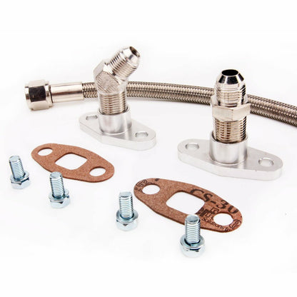 TRITDT Turbo Oil Drain Line Kit 8AN 35cm for KKK Blitz K26 K27