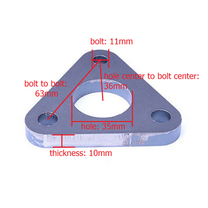 Turbo Exhaust Manifold / 3 Bolt Flange For MHI 4M40T 4M41T 2.8L Pajero Delica