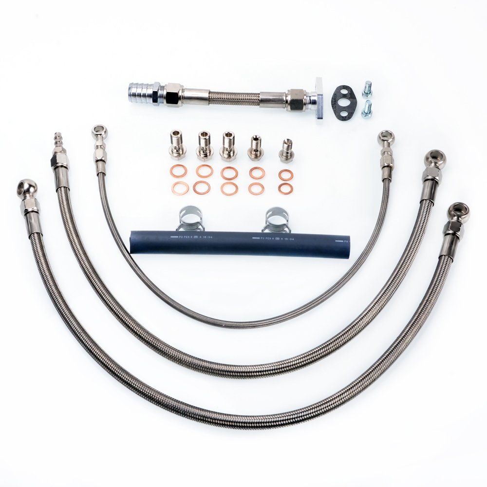 Fits RB20DET RB25DET w/ Garrett GT2560R GT2871R Top Mount Oil and Water Line Kit