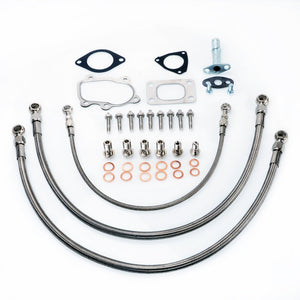 Fits S14 S15 Garrett GT28R GT30R SR20DET B.B Top Mount Oil and Water Line Kit