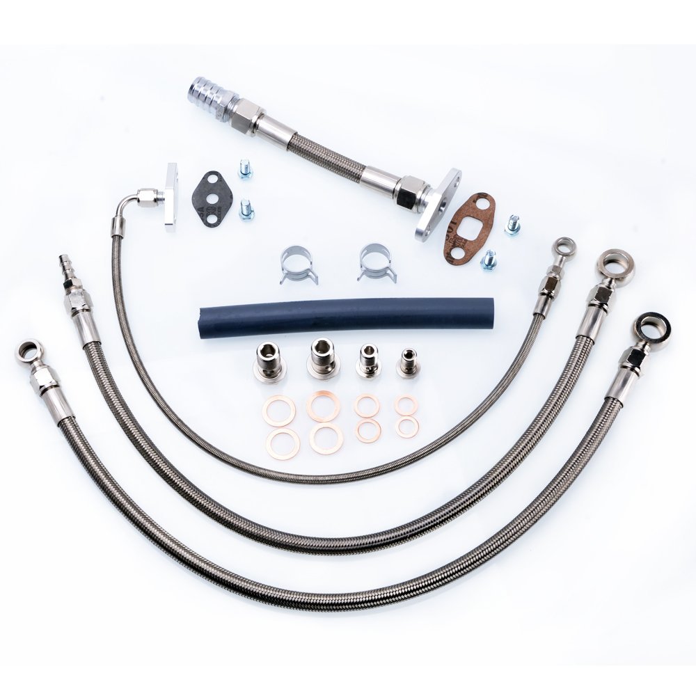 TRITDT Fits RB25/RB30DET w/ Garrett GT4202R GT4508R B.B. Oil and Water Line Kit