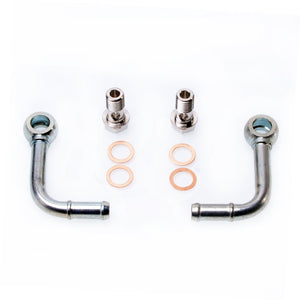 TRITDT Fits Mitsubishi TD05 TD06 Turbo Water Pipe Kit M14x1.5mm 90Deg