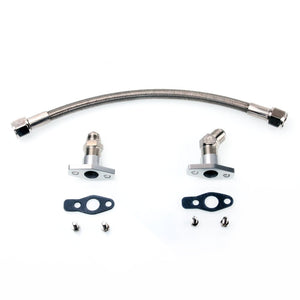TRITDT Turbo Oil Return Line for IHI RHF5 RHF5H RHF55 35cm 8AN Bolt Spacing 41mm