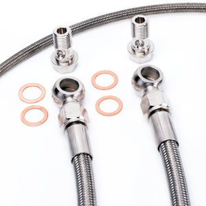 TRITDT Fits Garrett T3 T4 Turbo Oil and Water Line Kit M14x1.5mm
