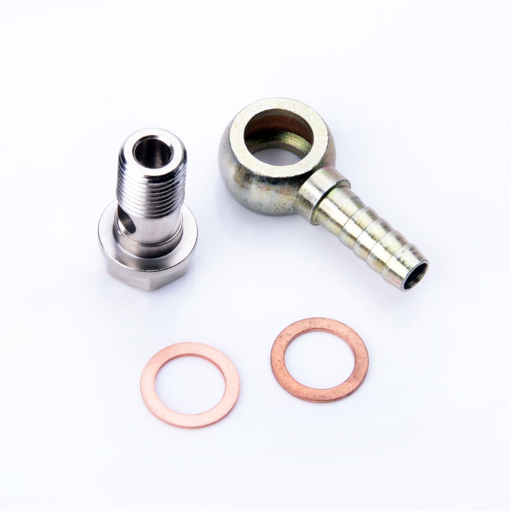 TRITDT M14x1.5mm to 1/4" Barb Turbo Bolt & Water Pipe Kit