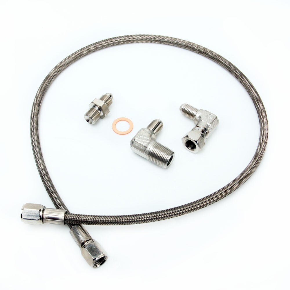 TRITDT Oil Feed and Water Line Kit 6AN for 4G63T DSM 1G 2G Eclipse w/ MHI TD05H