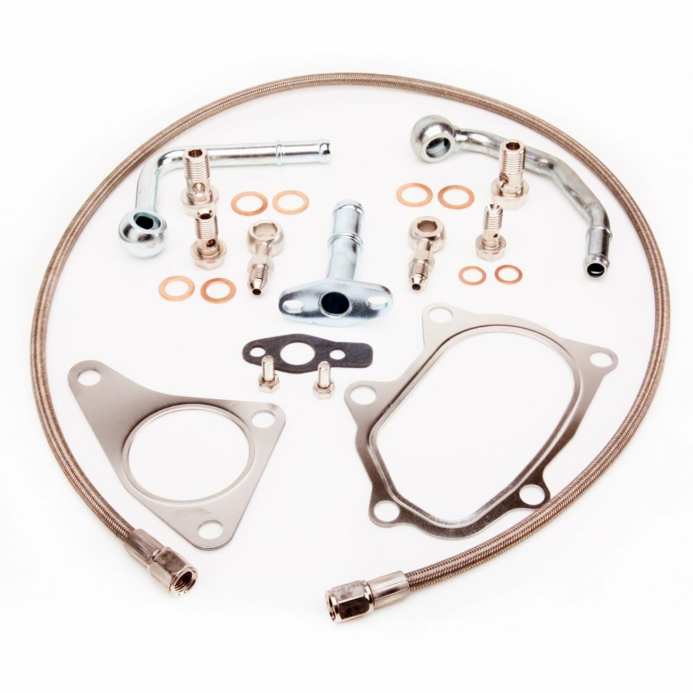 TRITDT Turbo Install Kit 40" Hose for SUBARU WRX STI TD04 Turbo