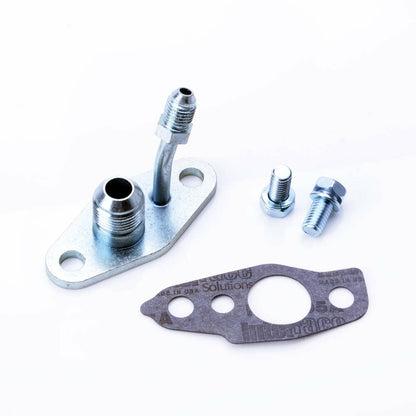 TRITDT Fits TOYOTA CT20 CT26 Oil Feed & Return Flange Kit 4AN Feed 10AN Return