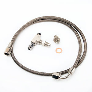 TRITDT Fits Garrett T2 T25 T28 Dynamic Type Turbo Oil Feed Line Kit 4AN 100cm