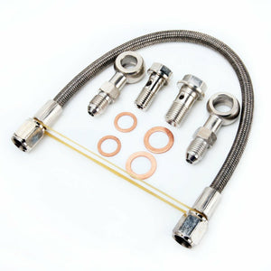 TRITDT Oil Feed Line fits 4G63T MHI EVO 4~9 w/ Garrett GT30R GT35R Ball Bearing