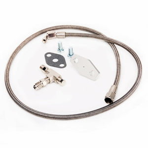 TRITDT Fits Garrett T3 T4 Turbo Oil Feed Line Kit 4AN 104cm w/ 1mm Restrictor