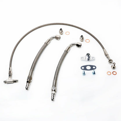 TRITDT Turbo Oil & Water Line Kit 70cm Oil Feed 25cm Water for Garrett T25 T28