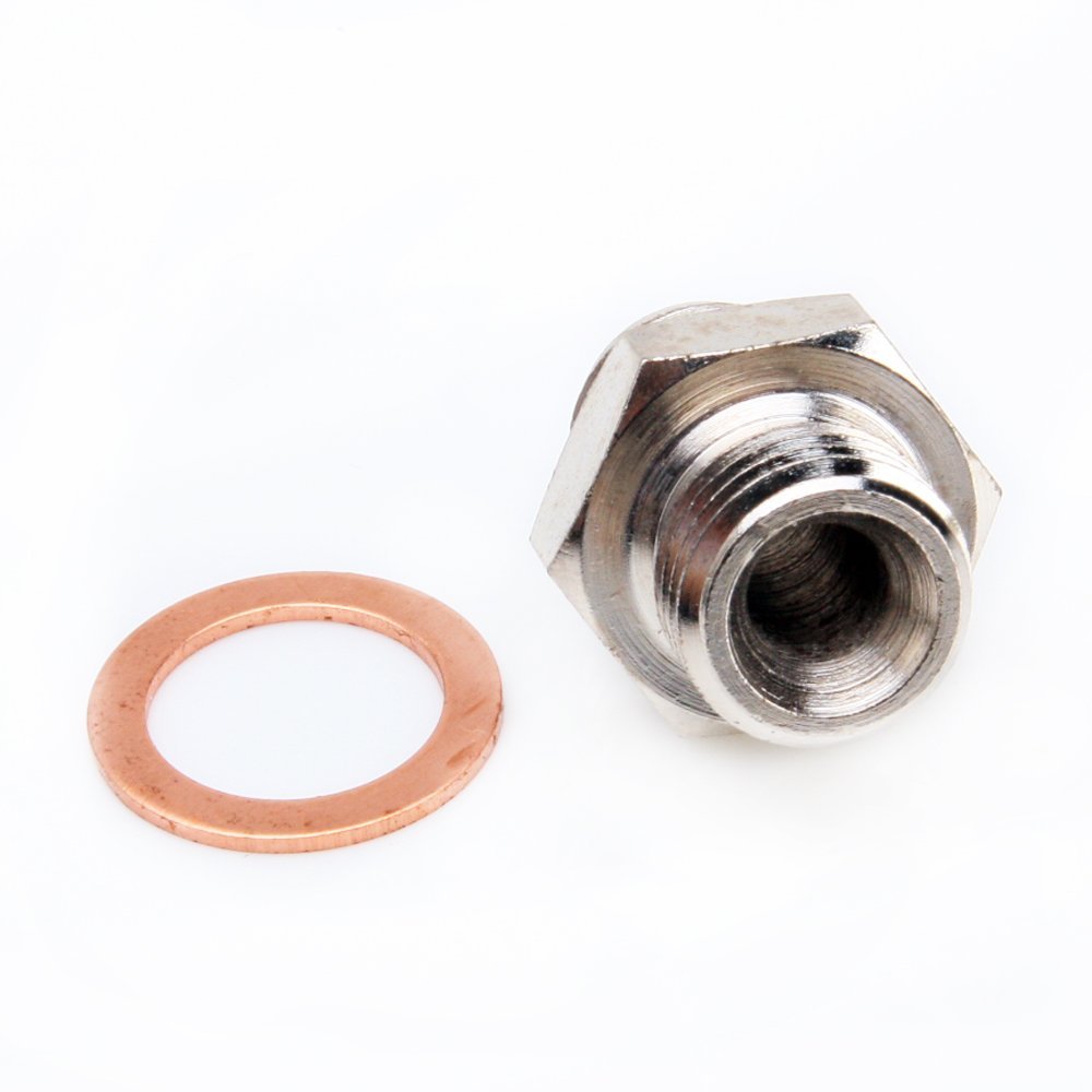 Fits 4G63T VR4 EVO 1~10 Turbo Oil Feed Block Side Adapter Kit M10x1.25mm to 4AN