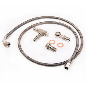 TRITDT 4AN M12x1.25mm Turbo Oil Feed Line Kit 100cm Line w/ 1.5mm Restrictor