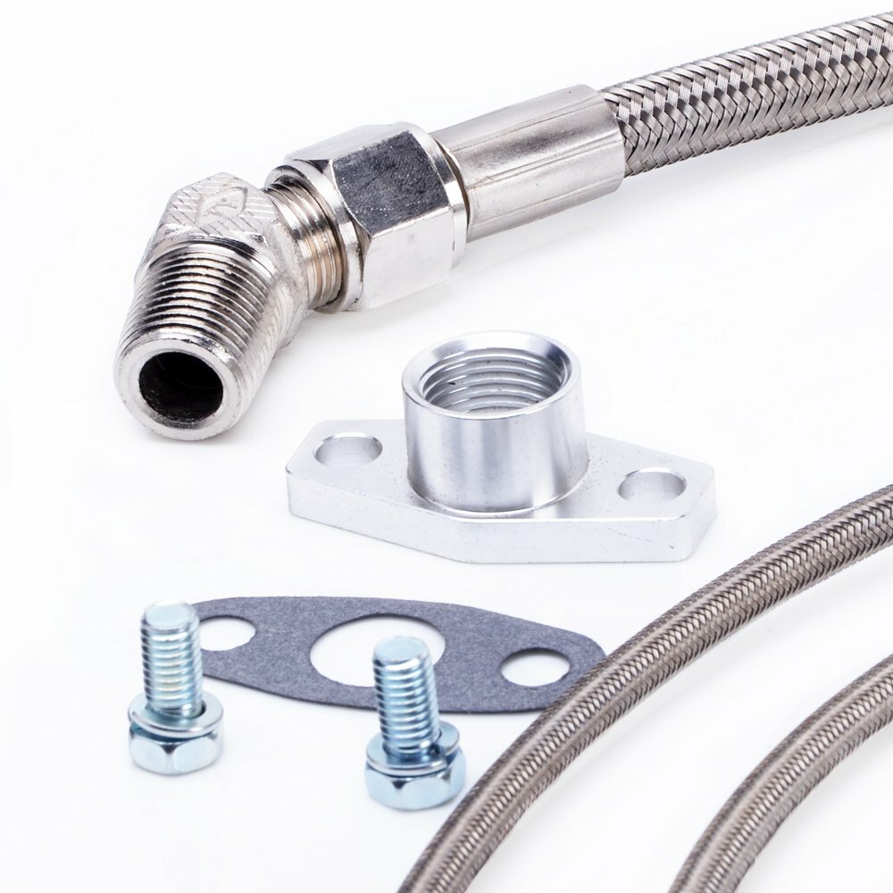 TRITDT Turbo Oil & Water Line Kit 150cm for Garrett T2 T25 T28 Bush Bearing