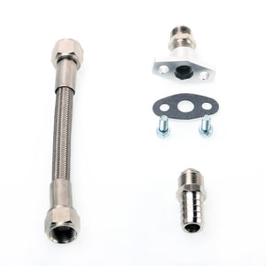 TRITDT Turbo Oil Drain Line Kit 20cm 10AN for Garrett GT25 GT28 Ball Bearing