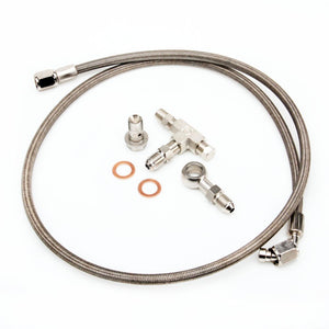 Fits Nissan KA24DE w/ Garrett GT2560R GT2871R B.B. Oil Feed Line Kit 90 Deg
