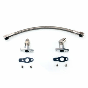 TRITDT Turbo Oil Drain Line Kit 35cm 8AN for Mitsubishi TD02 TD03 TD04 TD05 TD06