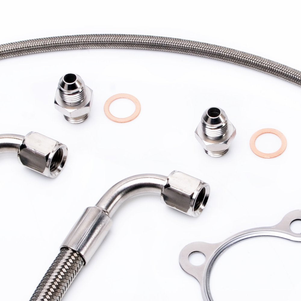 Fits Garrett GT28R GT30R B.B. Oil & Water Line Kit 70cm Oil Feed / 25cm Water