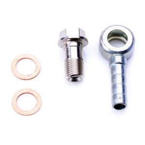 TRITDT M12x1.25 Turbo Banjo Bolt and Pipe Kit to 3/8" Hose Barb