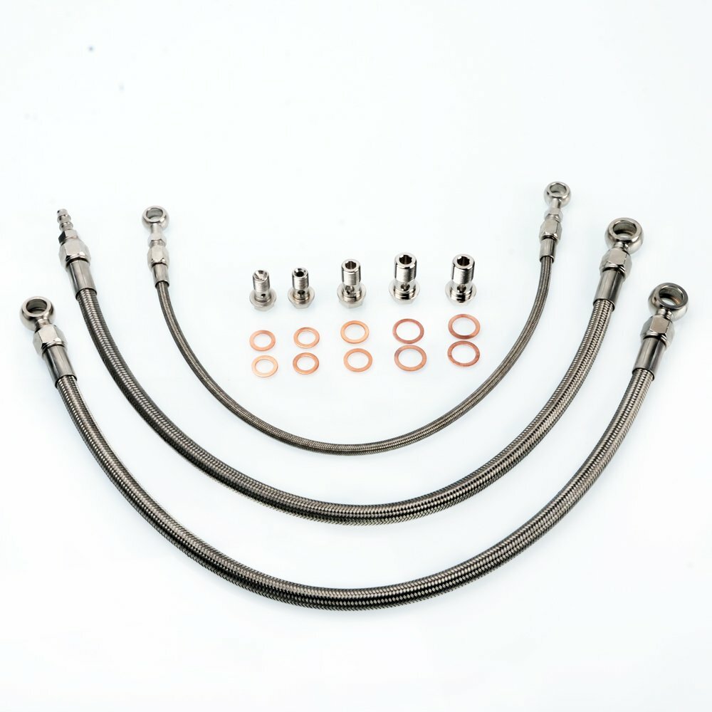 TRITDT Fits Stock T3 for Skyline RB20DET Turbo Install Kit 6AN Water Line