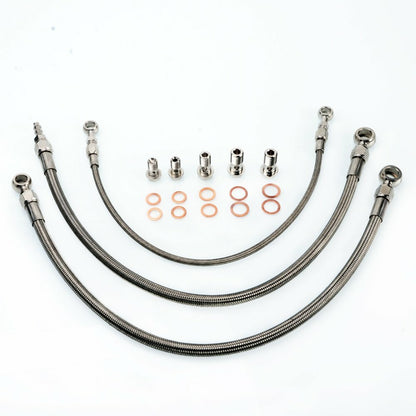 TRITDT Fits Stock T3 for Skyline RB20DET Turbo Install Kit 6AN Water Line