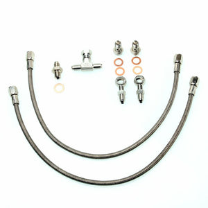 Fits GT-R RB26DETT Garrett GT25R GT28R GT2530 Ball Bearing Oil Feed Line Kit